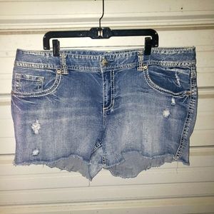 Plus Size 24 Maurices Jean Shorts denim womens
